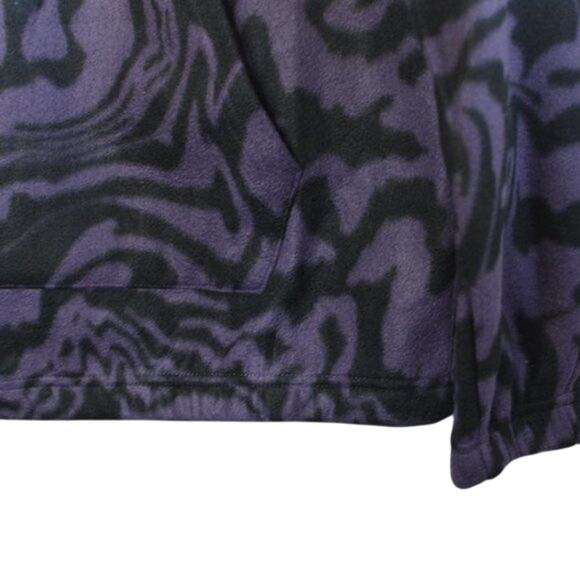 LAZER Men's Polar Fleece Pullover Hooded Sweatshirt In Purple Swirl, Size Small - Picture 4 of 5